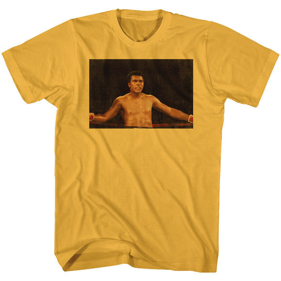 Muhammad Ali T-Shirt Resting On Ropes Ginger Tee - Yoga Clothing for You