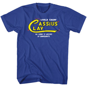 Muhammad Ali T-Shirt Cassius Clay World Champ Royal Tee - Yoga Clothing for You