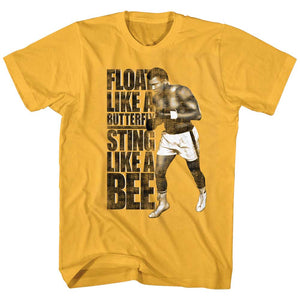 Muhammad Ali T-Shirt Float Like A Butterfly Ginger Tee - Yoga Clothing for You