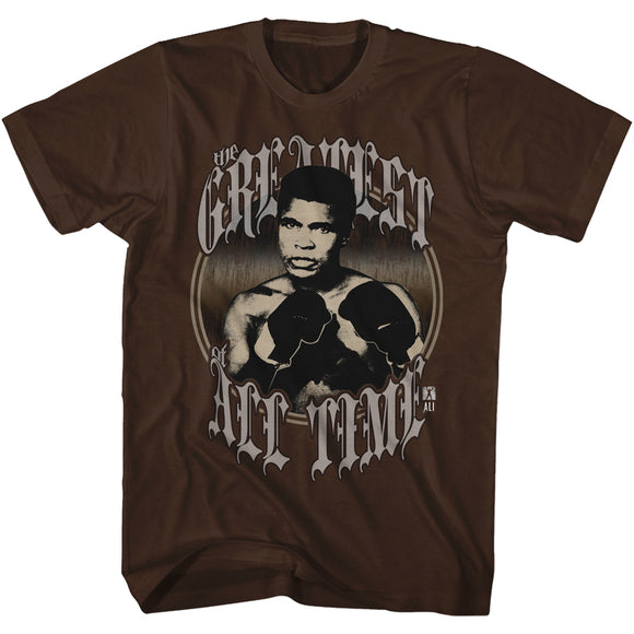 Muhammad Ali T-Shirt Greatest Of All Time Chocolate Tee - Yoga Clothing for You