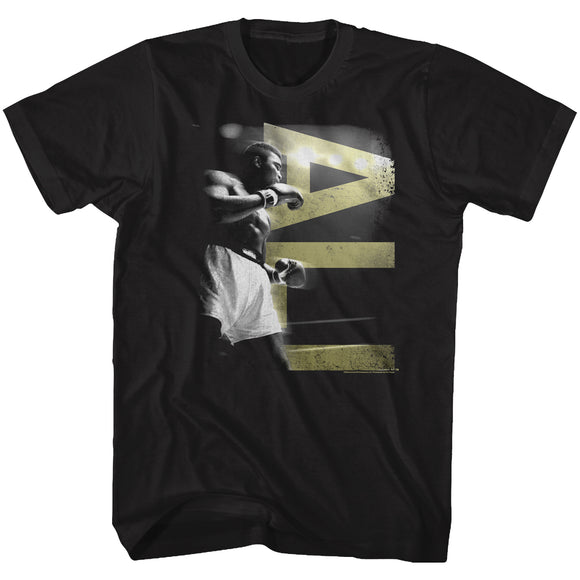 Muhammad Ali T-Shirt In Ring Ready To Fight Black Tee - Yoga Clothing for You