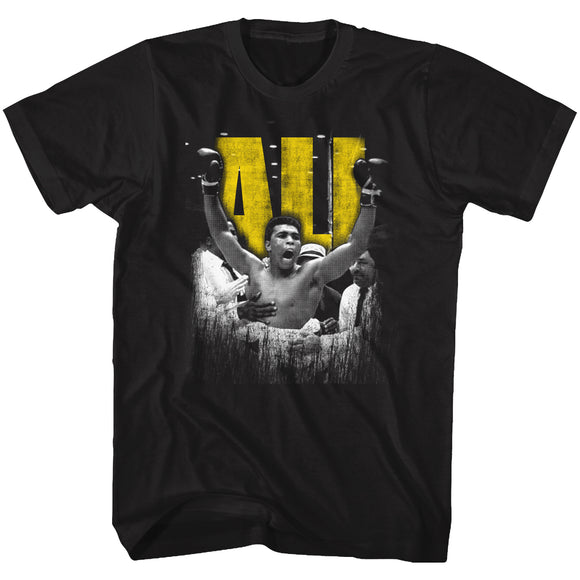 Muhammad Ali T-Shirt Hands Up Champ Black Tee - Yoga Clothing for You