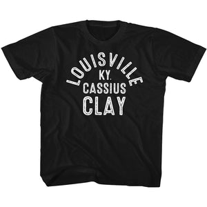 Muhammad Ali Kids T-Shirt Cassius Clay Louisville KY Black Tee - Yoga Clothing for You
