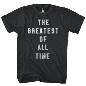 Muhammad Ali T-Shirt Greatest Of All Time Text Black Heather Tee - Yoga Clothing for You