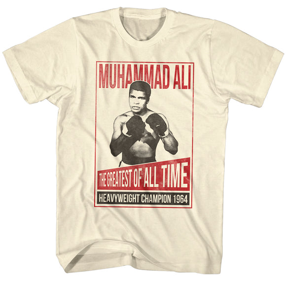 Muhammad Ali T-Shirt Heavyweight Champion 1964 Natural Tee - Yoga Clothing for You