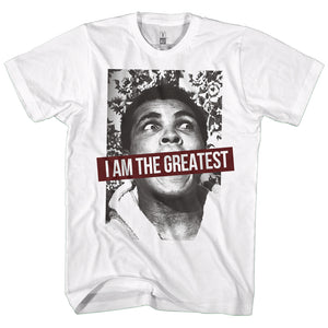 Muhammad Ali T-Shirt I Am The Greatest Poster White Tee - Yoga Clothing for You