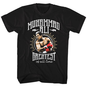 Muhammad Ali T-Shirt Greatest Of All Time Circle Sketch Black Tee - Yoga Clothing for You