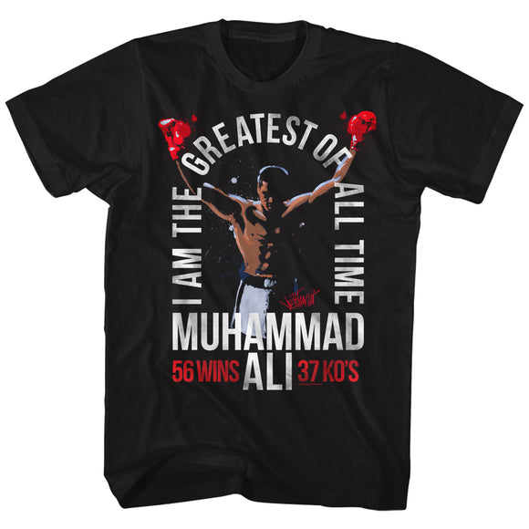 Muhammad Ali T-Shirt Greatest Of All Time Drawing Black Tee - Yoga Clothing for You