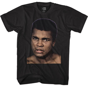 Muhammad Ali T-Shirt Big Face Portrait Black Tee - Yoga Clothing for You