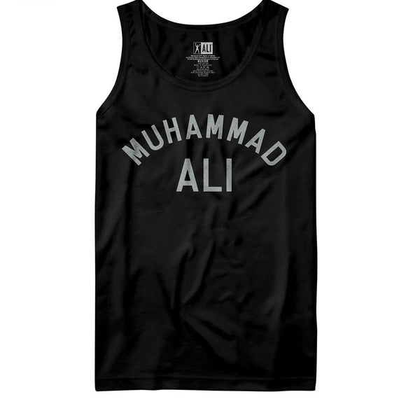 Muhammad Ali Name Arch Black Tank Top