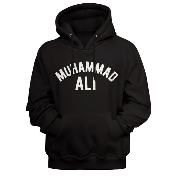 Muhammad Ali Name Arch Black Pullover Hoodie