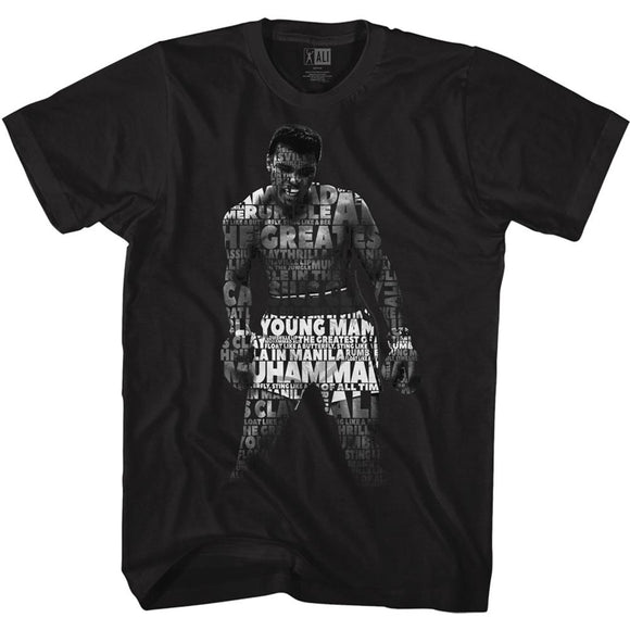 Muhammad Ali T-Shirt Standing Quote Black Tee - Yoga Clothing for You
