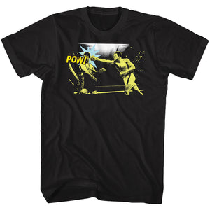Muhammad Ali T-Shirt Pow Comic Book Black Tee - Yoga Clothing for You