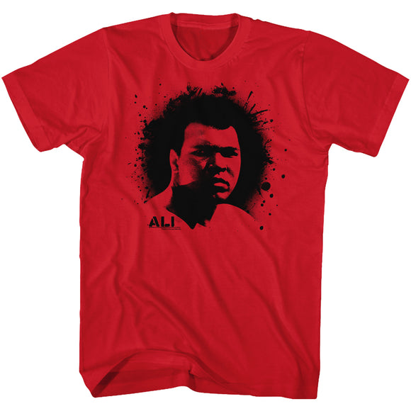 Muhammad Ali T-Shirt Face Splatter Red Tee - Yoga Clothing for You