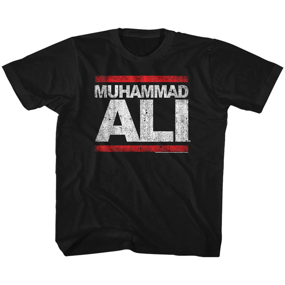 Muhammad Ali Kids T-Shirt Run Ali Black Tee - Yoga Clothing for You