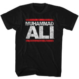 Muhammad Ali Distressed Name Logo Black T-shirt