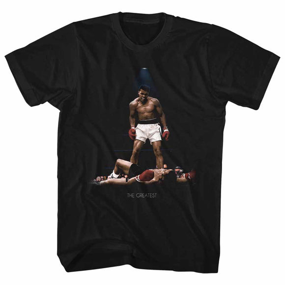 Muhammad Ali T-Shirt The Greatest Over Liston Black Tee - Yoga Clothing for You