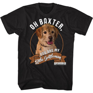 Anchorman Tall T-Shirt Oh Baxter Black Tee - Yoga Clothing for You