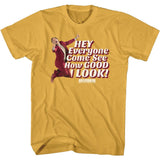 Anchorman T-Shirt See How Good I Look Mustard Tee - Yoga Clothing for You