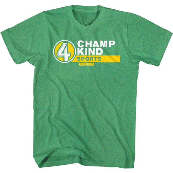 Anchorman T-Shirt Champ Kind Sports Heather Kelly Tee - Yoga Clothing for You