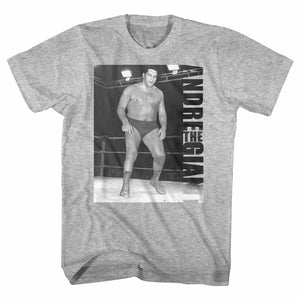 Andre The Giant T-Shirt B&W In the Ring Portrait Heather Tee - Yoga Clothing for You