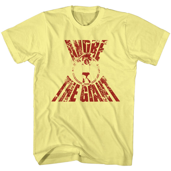 Andre The Giant T-Shirt The Real Giant Yellow Heather Tee - Yoga Clothing for You