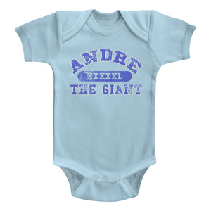 Andre The Giant Infant Bodysuit XXXXXL Light Blue Romper - Yoga Clothing for You