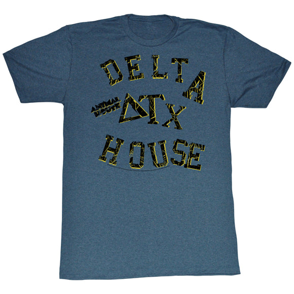 Animal House T-Shirt Delta House Smashed Navy Heather Tee - Yoga Clothing for You