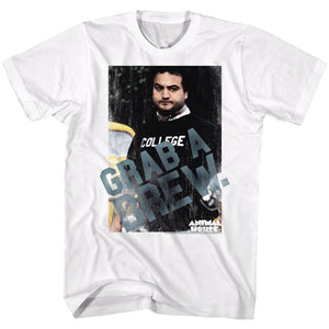 Animal House T-Shirt Grab A Brew White Tee - Yoga Clothing for You