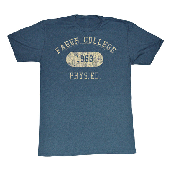 Animal House T-Shirt Faber College 1963 Phys Ed Navy Tee - Yoga Clothing for You
