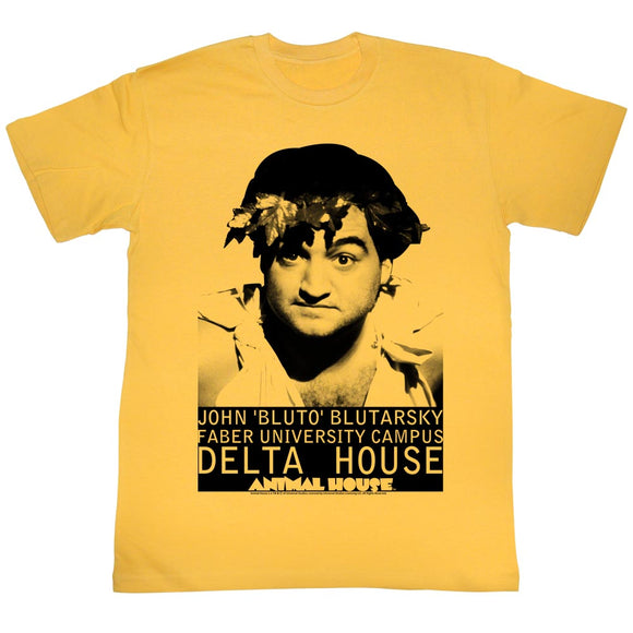 Animal House T-Shirt John Bluto Bultarsky Faber University Gold Tee Sm - Yoga Clothing for You