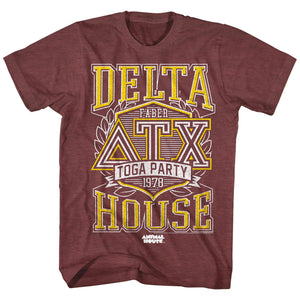Animal House T-Shirt 7 Years Of College Down The Drain Maroon Heather Tee - Yoga Clothing for You