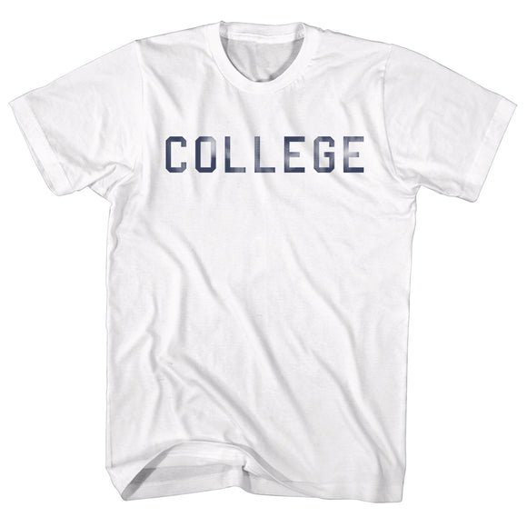 Animal House Tall T-Shirt Distressed College Text White Tee - Yoga Clothing for You