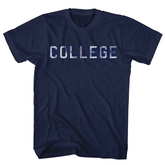 Animal House T-Shirt Distressed College Text Navy Tee - Yoga Clothing for You
