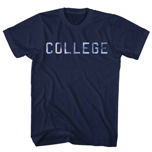 Animal House Tall T-Shirt Distressed College Text Navy Tee - Yoga Clothing for You