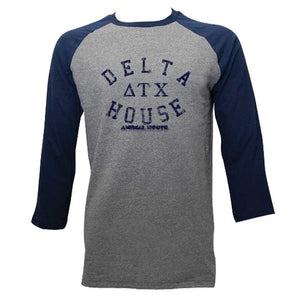 Animal House T-Shirt Blue Delta House Gray Heather/Navy Tee - Yoga Clothing for You