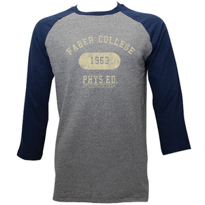 Animal House T-Shirt Blue Faber College Gray Heather/Navy Tee - Yoga Clothing for You