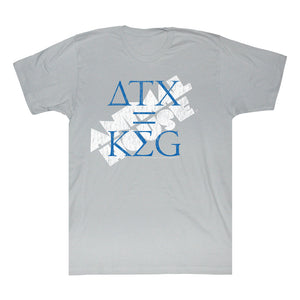 Animal House T-Shirt Delta House Equals Keg Silver Tee - Yoga Clothing for You