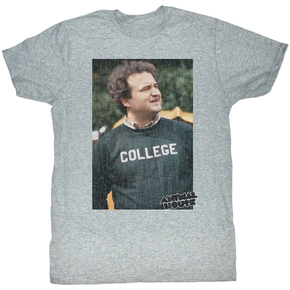 Animal House Tall T-Shirt Distressed Confused College Portrait Heather Tee - Yoga Clothing for You