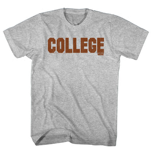 Animal House T-Shirt College Orange Text Grey Heather Tee - Yoga Clothing for You