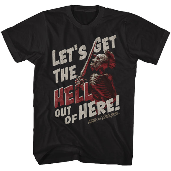 Army of Darkness T-Shirt Get Out of Here Black Tee - Yoga Clothing for You