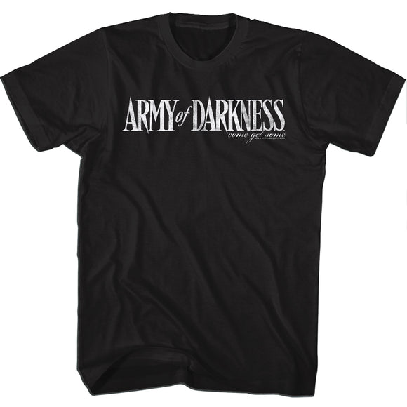 Army of Darkness Tall T-Shirt Vintage Movie Logo Black Tee - Yoga Clothing for You