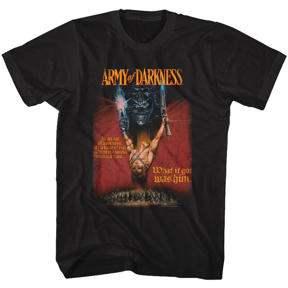 Army of Darkness Tall T-Shirt Poster Black Tee - Yoga Clothing for You