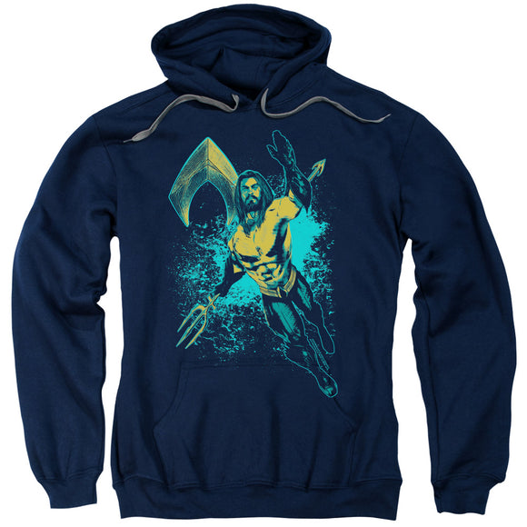 Aquaman Movie Hoodie Splash Navy Hoody - Yoga Clothing for You