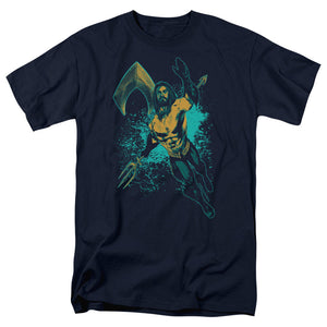 Aquaman Movie T-Shirt Splash Navy Tee - Yoga Clothing for You