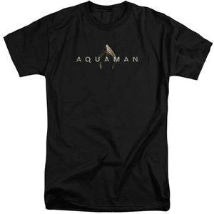 Aquaman Movie Tall T-Shirt Logo Black Tee - Yoga Clothing for You