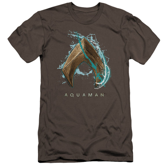 Aquaman Movie Premium Canvas T-Shirt Water Shield Logo Charcoal Tee - Yoga Clothing for You