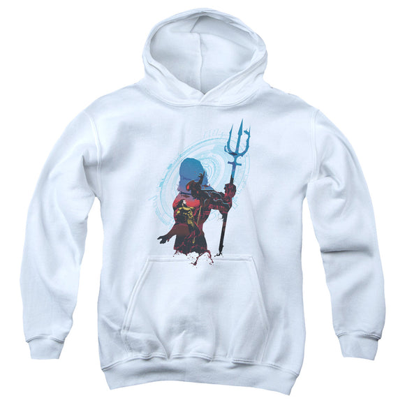 Aquaman Movie Kids Hoodie Silhouette White Hoody - Yoga Clothing for You