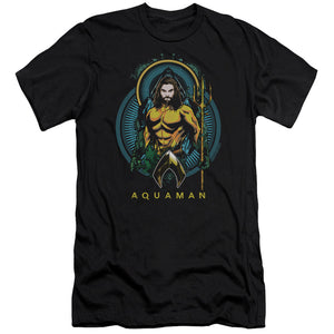 Aquaman Movie Slim Fit T-Shirt Portrait Black Tee - Yoga Clothing for You