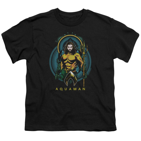 Aquaman Movie Kids T-Shirt Portrait Black Tee - Yoga Clothing for You